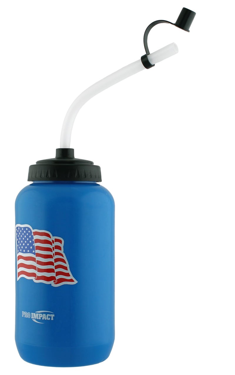 Pro Impact Squeezable Water Bottle Bendable Long Straw - LDPE BPA Free Plastic - Hydration for Baseball Hockey Gym MMA Yoga Boxing Cycling Softball Football Lacrosse (35.5 Oz.) - Image 2